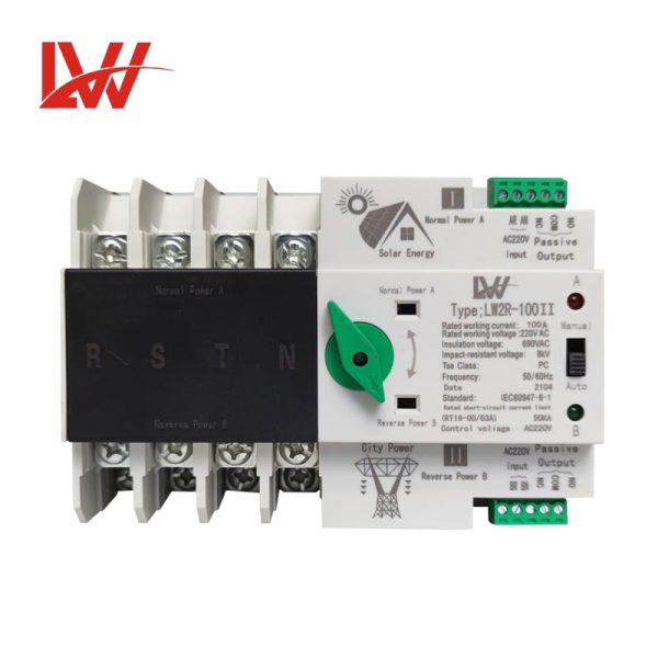 LW2R-100Ⅱ ATS PV Din RailSeries 4P