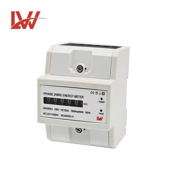 1 Phase 2Wire Din Rail Digit Digital Energy Meter - Image 3