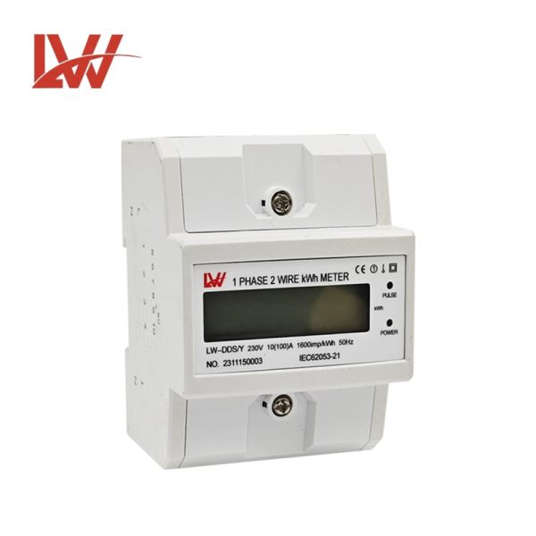 1 Phase 2Wire Din Rail LCD Digital Display  Energy Meter - Image 2