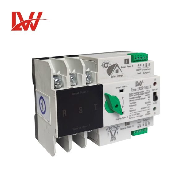 LW2R-100Ⅱ ATS PV Din Rail Series 3P - Image 2