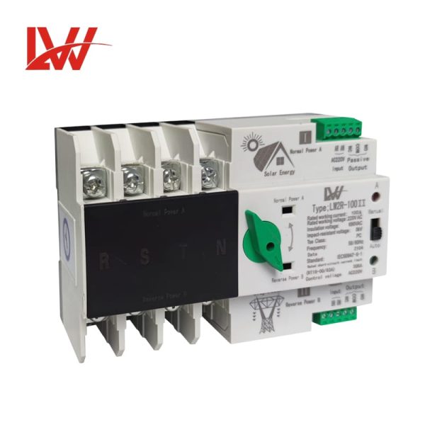 LW2R-100Ⅱ ATS PV Din RailSeries 4P - Image 2