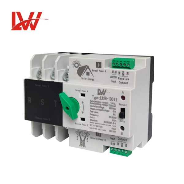 LW2R-100Ⅱ ATS PV Din Rail Series 3P - Image 6