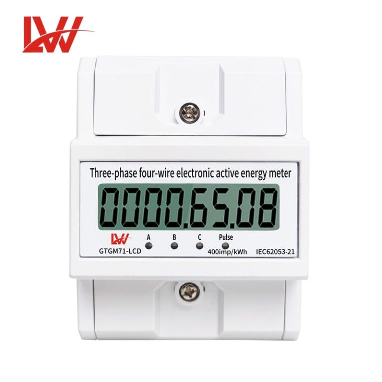 3 Phase 4Wire Din Rail GTGM71 LCD display energy meter