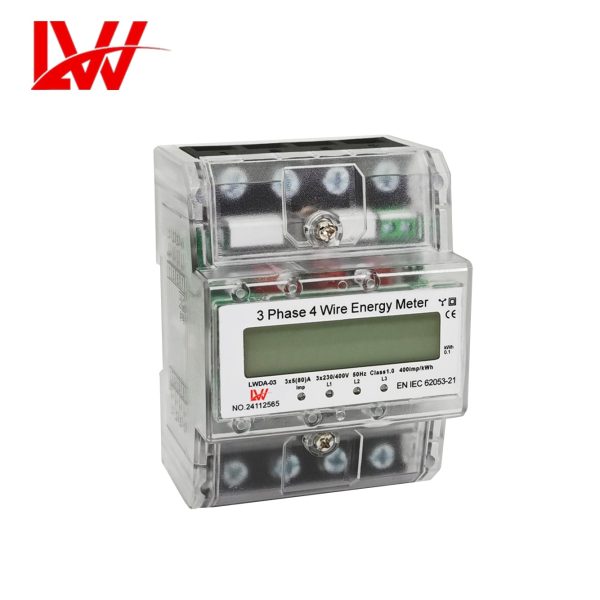 3 Phase 4Wire Din Rail LWDA-03 LCD display energy meter - Image 4