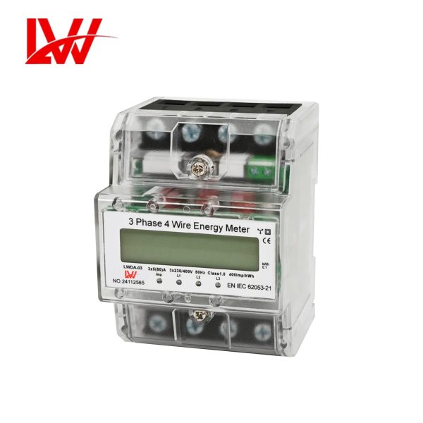 3 Phase 4Wire Din Rail LWDA-03 LCD display energy meter - Image 6