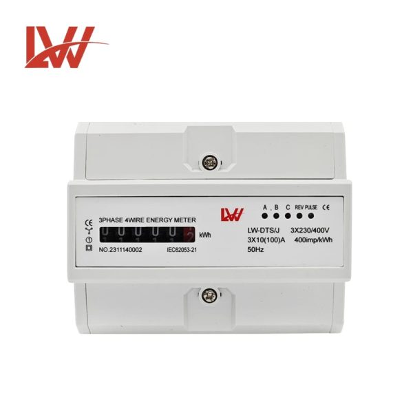 3 Phase 4Wire LW-DTS-J Din Rail Digit Digital display energy meter