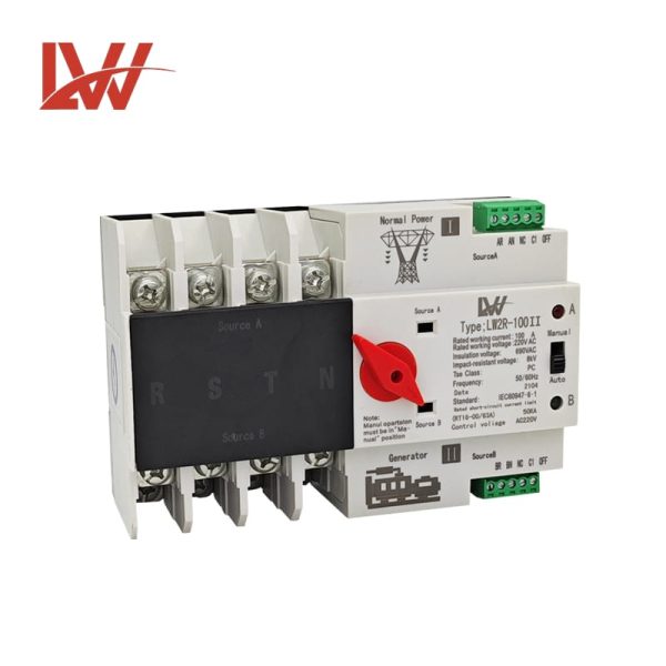 LW2R-100Ⅱ ATS Din Rail Series for Generator  4P - Image 3