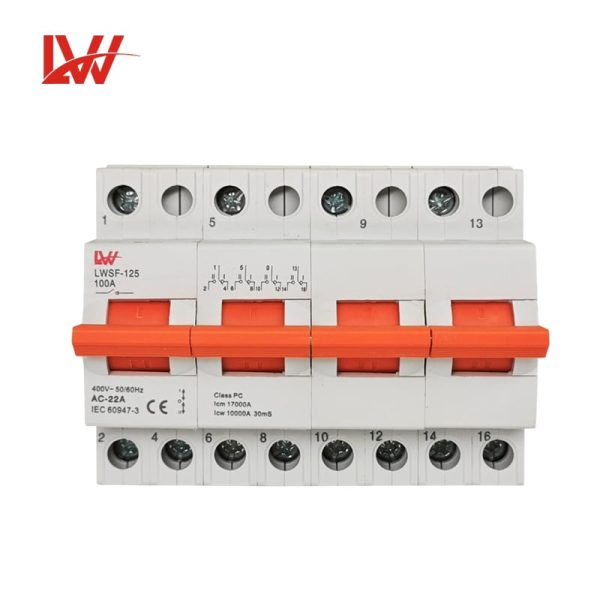 Modular Manual Din Rail Mcb Mini Changeover Switch 80A100A125A - Image 6