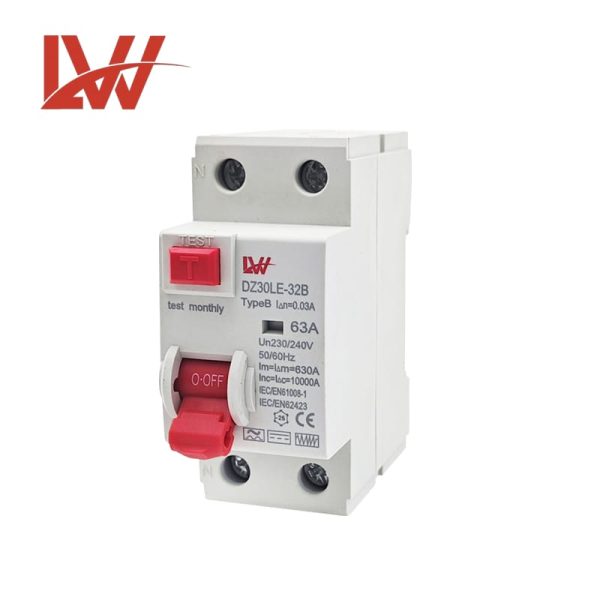 RCCB Used for charging stations DZ30LE-32B 2P 63A - Image 3