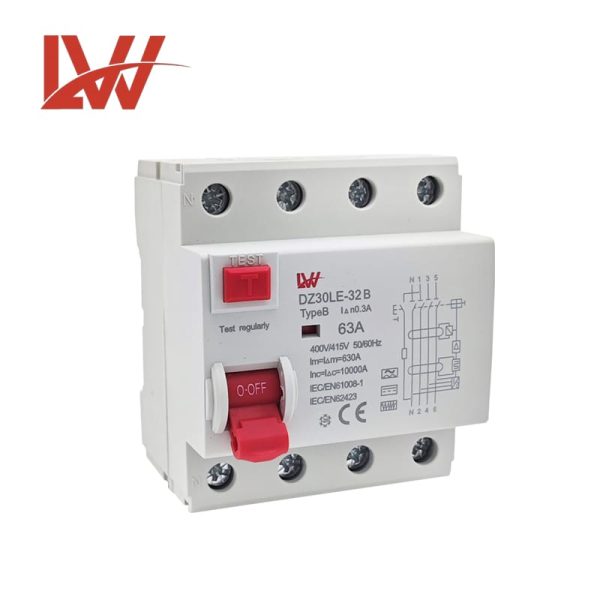 RCCB Used for charging stations DZ30LE-32B 4P 63A - Image 2