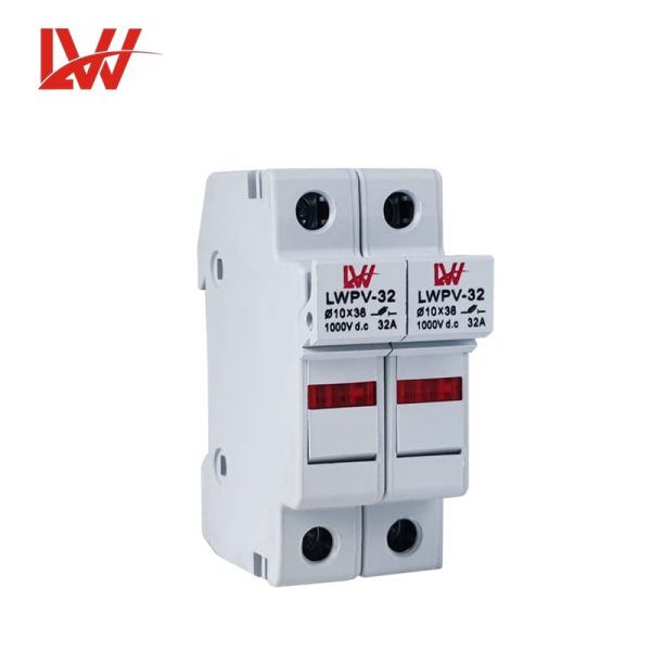 LWPV-32 DC 1000V Solar 2P Fuse Base 32A 10X38mm - Image 2