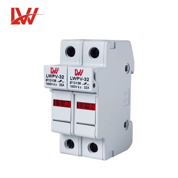LWPV-32 DC 1000V Solar 2P Fuse Base 32A 10X38mm - Image 3
