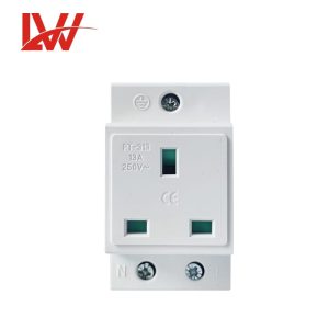 UK standard Modular Socket Din Rail Mounted Plug Socket